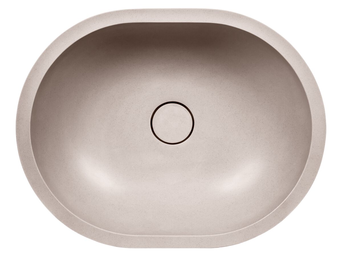 Supporting Image - Omvivo Villa Oval Above Counter Basin 550mm Island Sand - Top