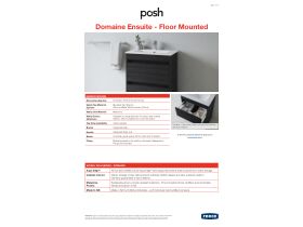 Technical Guide - Posh Domaine Ensuite Floor Mounted Vanity