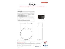 Specification Sheet - Milli Pure Progressive Hob Mixer Tap with Cirque Textured Handle PVD Matte Black