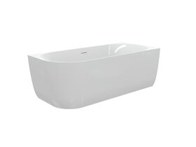 Supporting Image 2 - Posh Solus Back to Corner Freestanding Bath 1700mm Right Corner with Overflow Gloss White - Perspective View