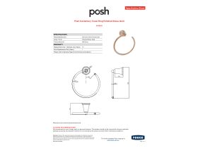 Specification Sheet - Posh Canterbury Towel Ring Polished Brass Gold