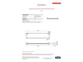 Specification Sheet - Sussex Scala Vanity Shelf LUX PVD Brushed Platinum Gold