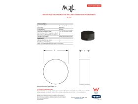 Specification Sheet - Milli Pure Progressive Hob Mixer Tap with Linear Textured Handle PVD Matte Black