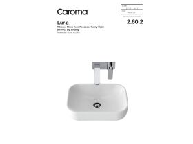 Technical Guide - Caroma Luna Semi Recessed Basin No Taphole No Overflow White