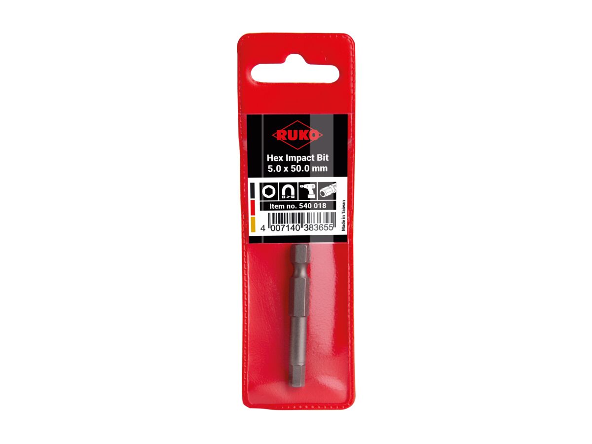Ruko Hex Impact Bit - 5 x 50mm