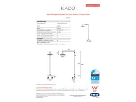 Specification Sheet - Kado Era Exposed Shower Set Cross Handles Chrome (3 Star)