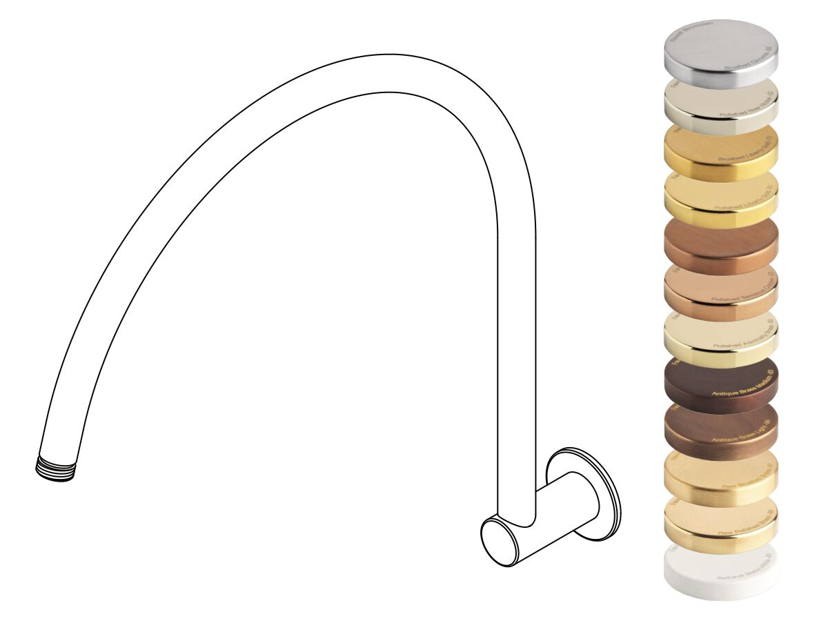 Hero - Faucet Strommen Vara Wall Gooseneck Shower Arm Specialty Finish