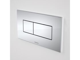 Caroma Invisi II Rectangular Metal Dual Flush Plate/Button Chrome