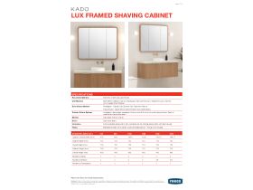 Technical Guide - Kado Lux Framed Shaving Cabinets