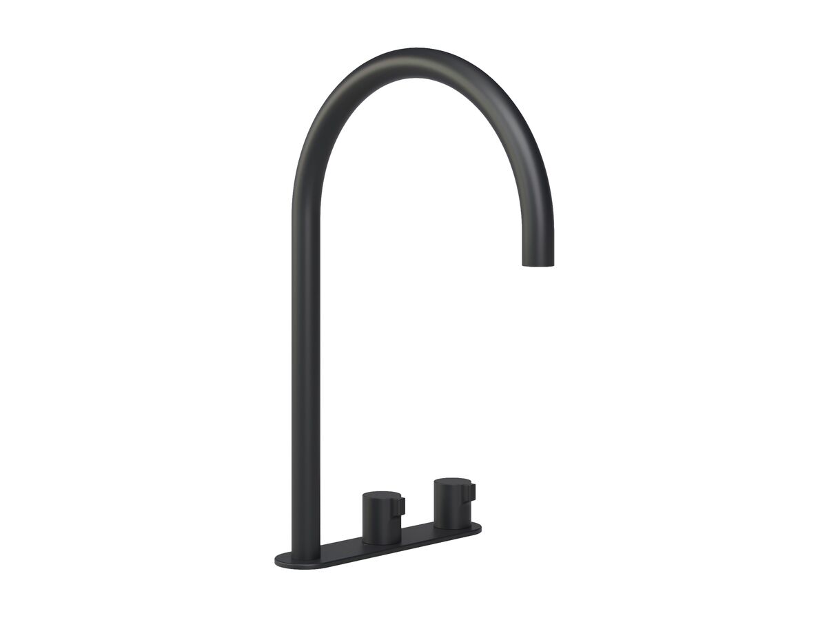 Hero - Faucet Strommen Vara Fin Hob Extended Basin Hostess Tap System Right Hand Matte Black (6 Star) Lead Free