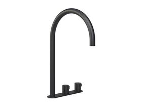 Hero - Faucet Strommen Vara Fin Hob Extended Basin Hostess Tap System Right Hand Matte Black (6 Star) Lead Free