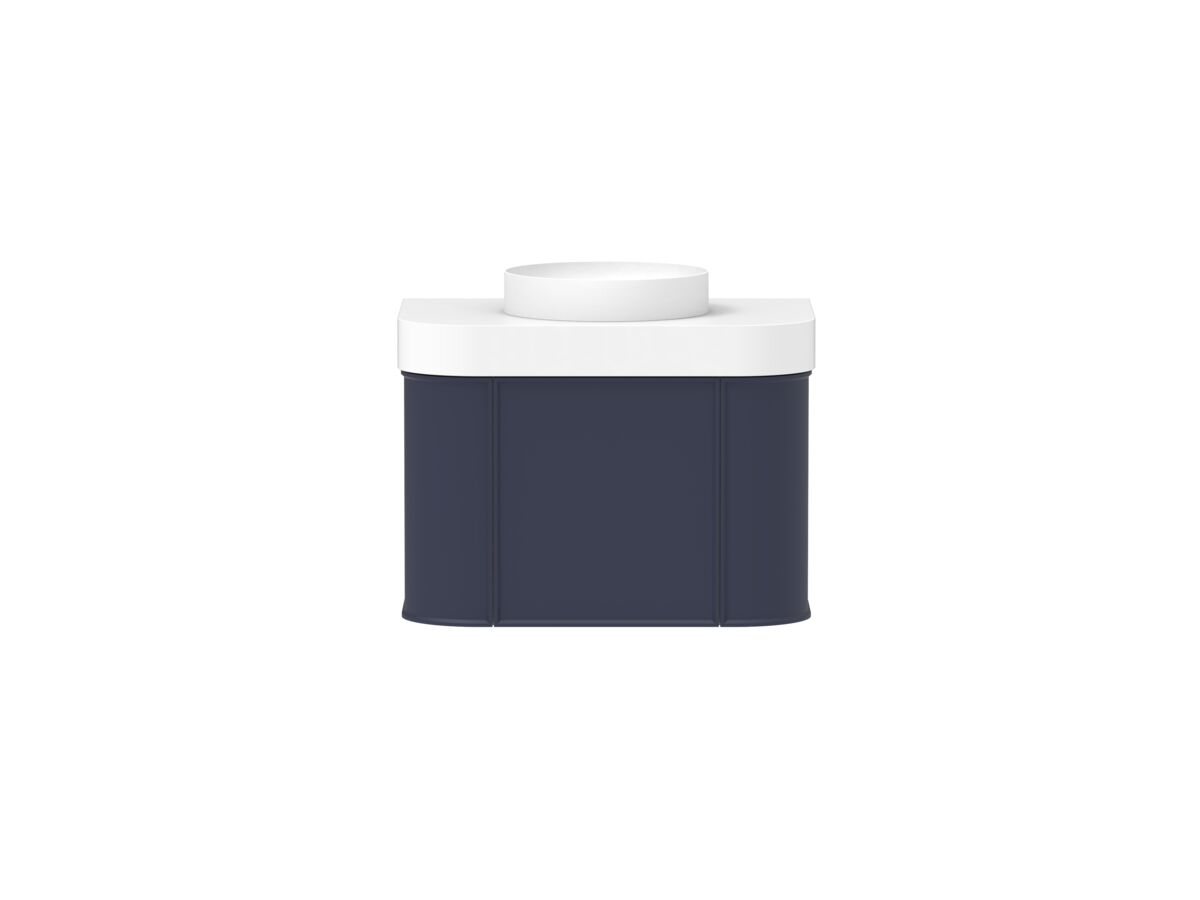 Supporting Image - Kado Era Double Curve All Drawer 750mm Wall Hung Vanity Centre Basin 90mm Durasein Top Royal Battle Blue