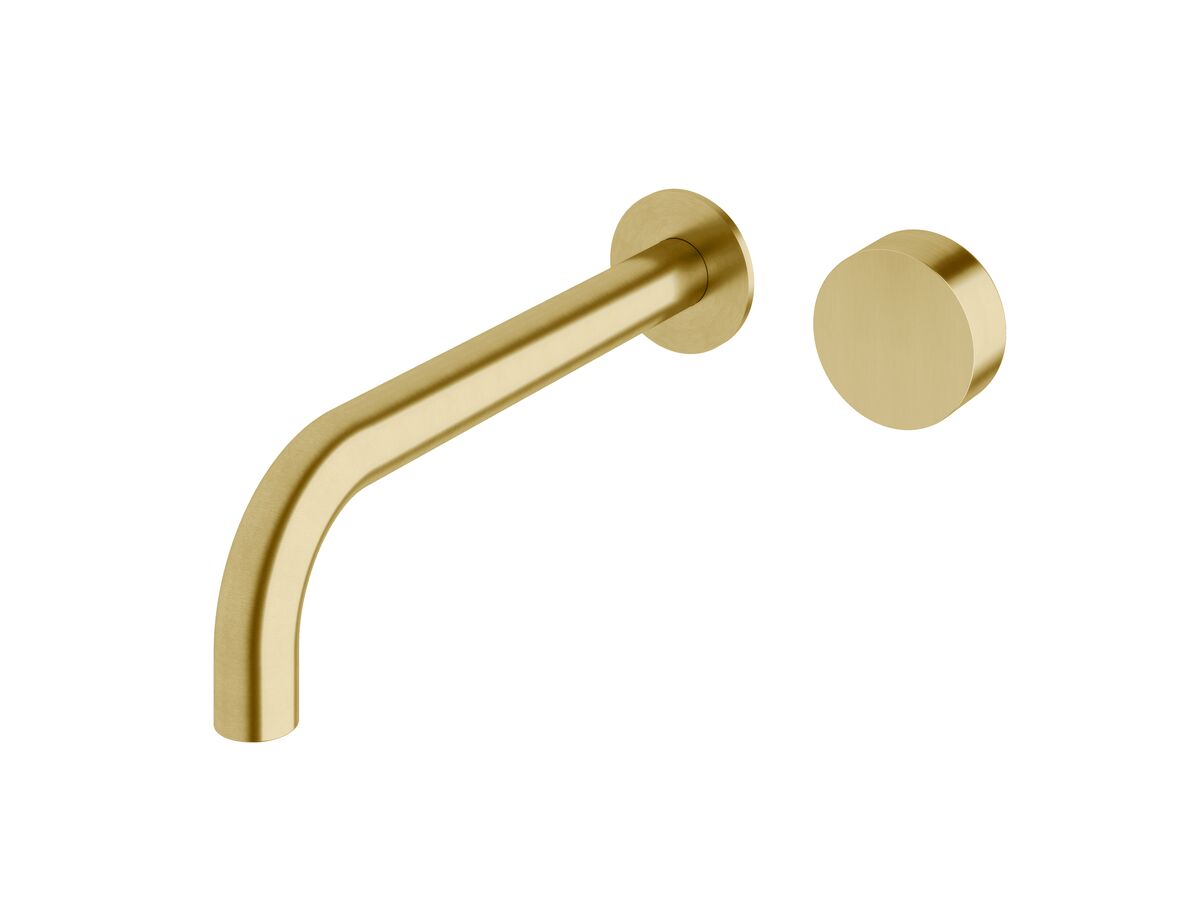 Sussex Pure Progressive Wall Bath/Basin Mixer Tap System 250mm PVD Brushed Gold (3 Star)