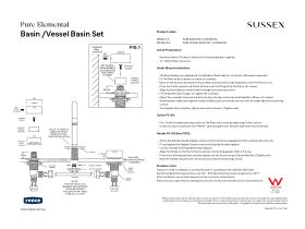Installation Instructions - Sussex Pure Elemental Basin/Vessel Basin Set (5 Star) Lead Free