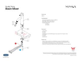 Installation Instructions - Sussex Scala Nova Basin Mixer Curved (5 Star) Lead Free