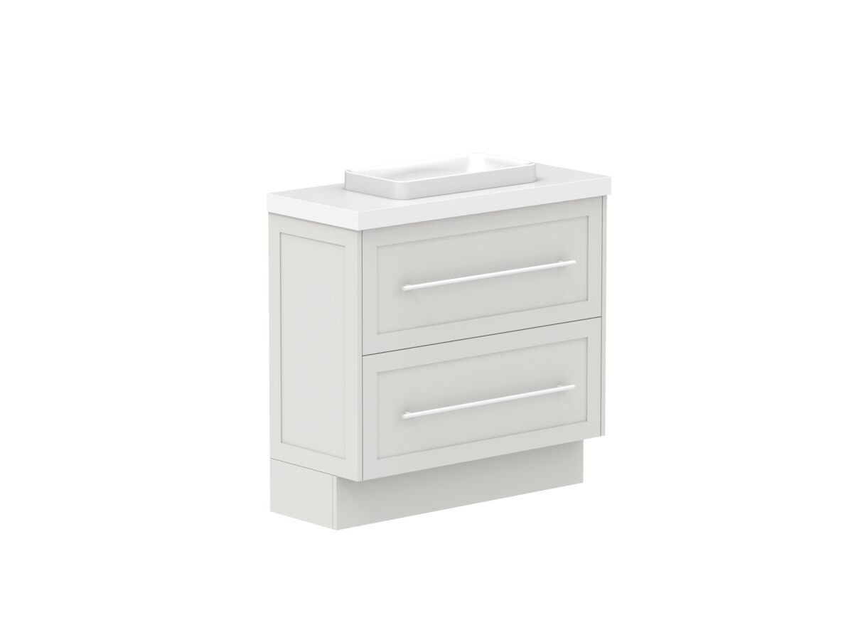 Supporting Image - Kado Lux Ensuite All Drawer Twin 900mm Floor Mount Centre Basin 50mm Top