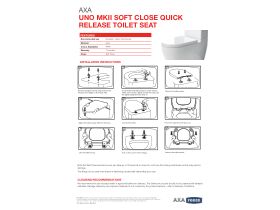 Technical Guide - AXA Uno MKII Soft Close Quick Release Toilet Seat White