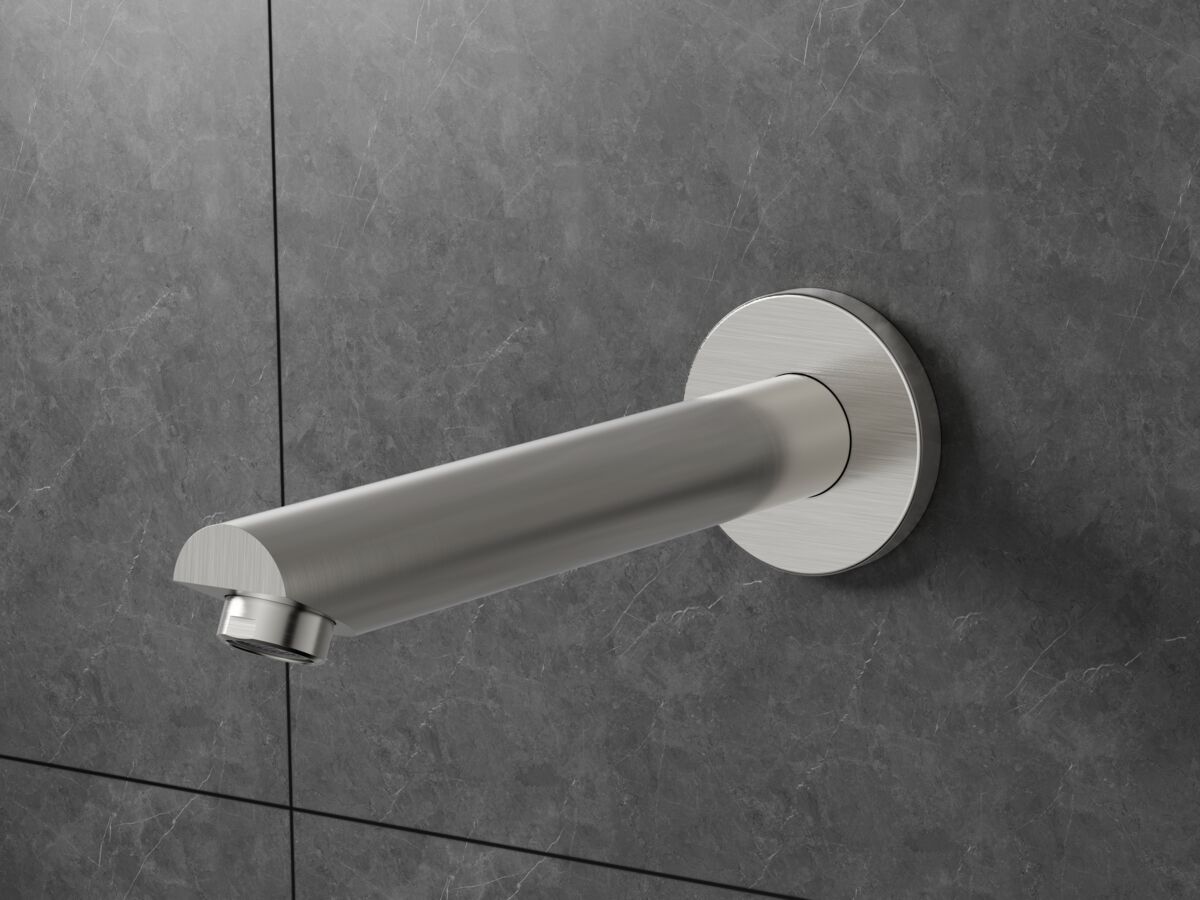 In Situ - Posh Bristol Pin Bath Outlet 200mm Brushed Nickel Lead Free