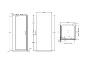 Posh Bristol Shower System with Centre Outlet 900mm x 900mm White & Chrome