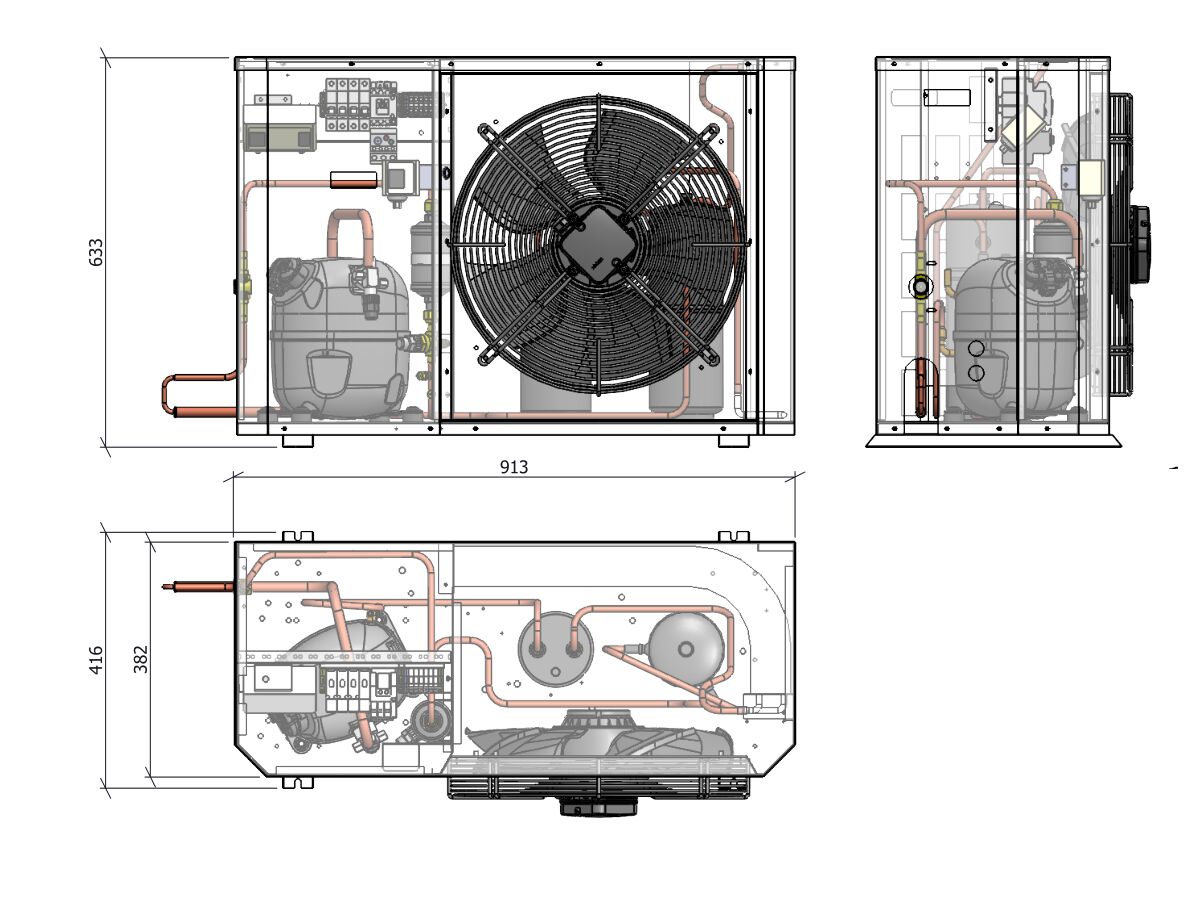 Tecumseh Compac Condensing Unit R404A PAC4517Z 3 Phase