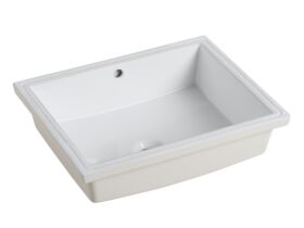 Hero - Kado Lux Rectangle Under Counter Basin 500mm x 400mm Overflow White