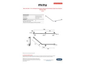 Specification Sheet - Mizu Drift 840 x 715 x 40 Degree Accessible Toilet Grab Rail Modular Right Hand Polished Stainless Steel