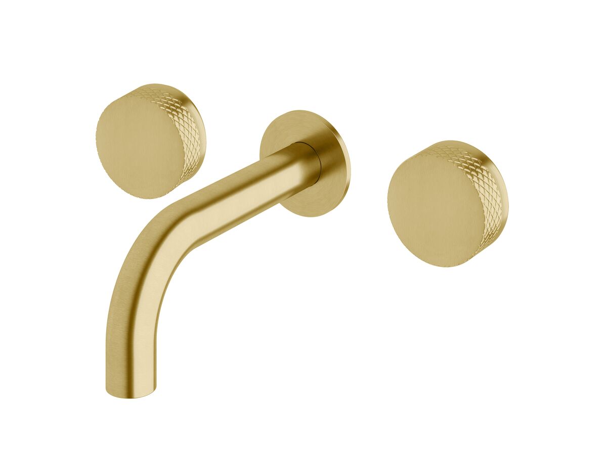 Sussex Pure Bath Set 160mm with Diamond Textured Handles PVD Brushed Gold