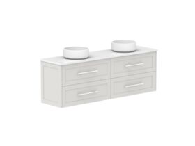 Supporting Image - Kado Lux Ensuite All Drawer Twin 1500mm Wall Hung Double Basin 20mm Top