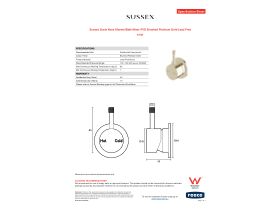 Specification Sheet - Sussex Scala Nova Shower/Bath Mixer PVD Brushed Platinum Gold Lead Free
