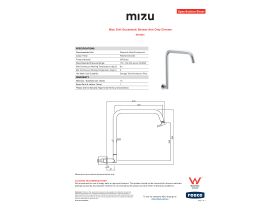 Specification Sheet - Mizu Drift Gooseneck Shower Arm Only Chrome