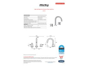 Specification Sheet - Mizu Drift Basin Set Chrome (6 Star) Lead Free