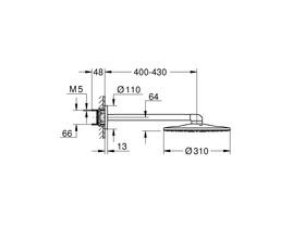 GROHE RainShower SmartActive Wall Shower Round (3 Star)
