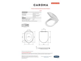Specification Sheet - Caroma Forma II Toilet Seat Soft Close Quick Release Gloss White