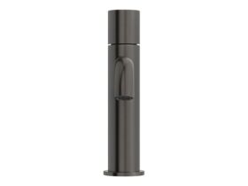Supporting Image 2 - Mizu Drift Dial Basin Mixer Curved Spout Brushed Gunmetal (6 Star) Lead Free