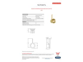 Specification Sheet - Sussex Oria Wall Mixer PVD Brushed Gold Lead Free