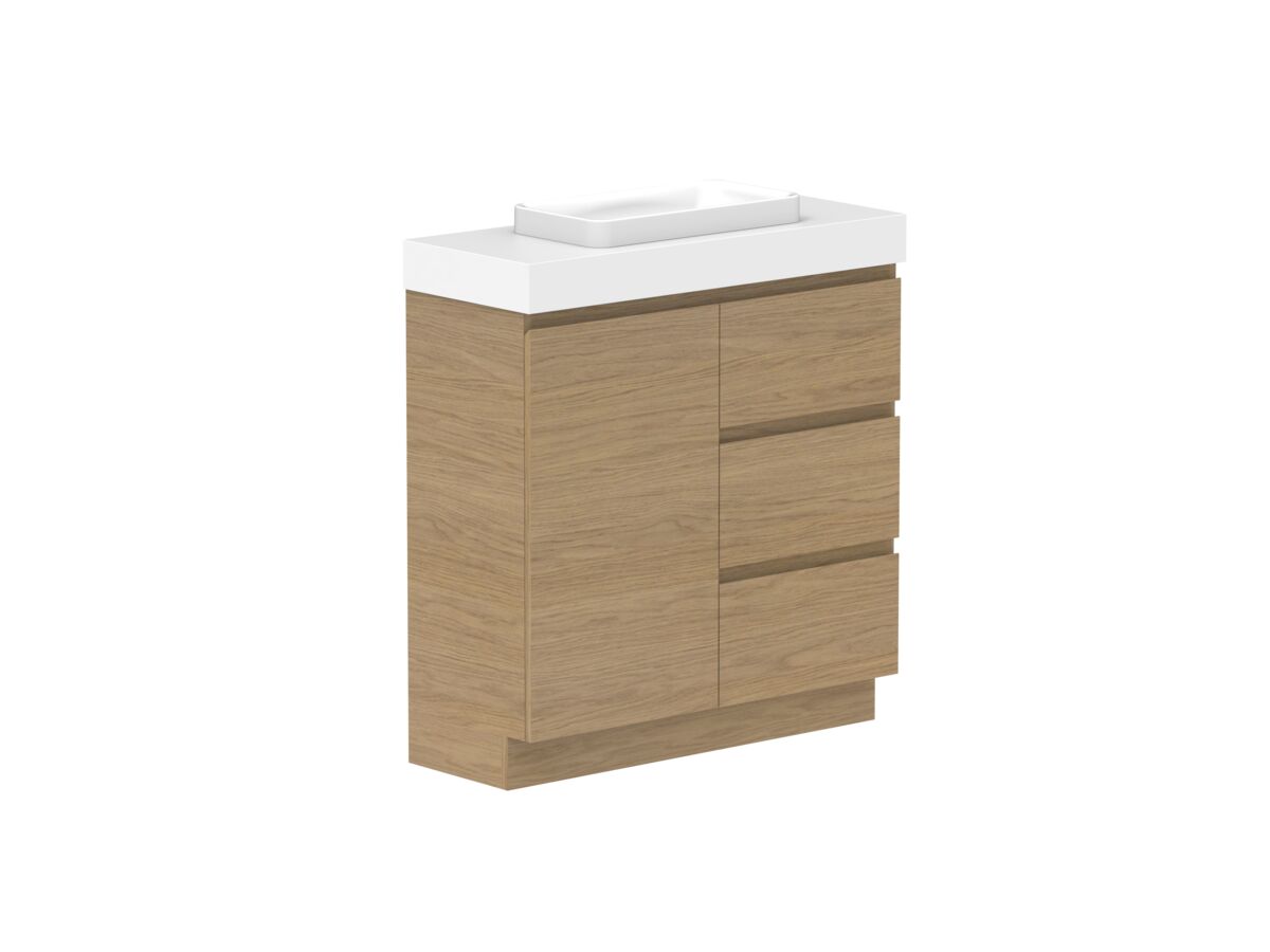 Supporting Image - Posh Domaine 900mm Ensuite Floor Mount Vanity Unit 90mm Top