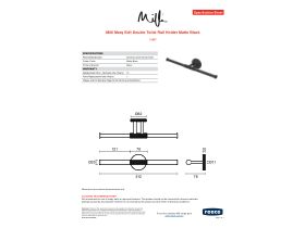 Specification Sheet - Milli Marq Edit Double Toilet Roll Holder Matte Black