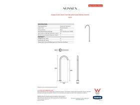 Specification Sheet - Sussex Scala 32mm Floor Mounted Outlet 830mm Chrome