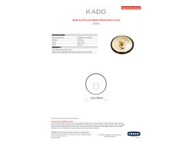 Specification Sheet - Kado Era Plug & Waste 40mm Brass Gold