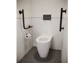 Wolfen Ambulant Back To Wall Rimless Pan with Single Flap Seat White (4 Star)