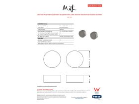 Specification Sheet - Milli Pure Progressive Dual Mixer Tap System with Linear Textured Handles PVD Brushed Gunmetal