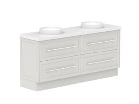 Supporting Image - Kado Lux 1800mm All Drawer Floor Mounted Vanity Unit 4 Drawers Double Vanity 50mm Top
