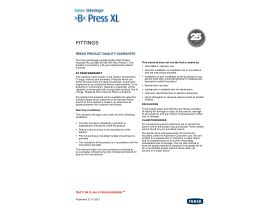 Warranty - >B< Press XL Fittings
