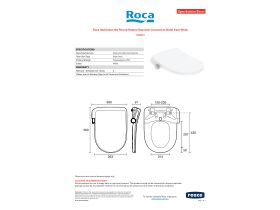 Specification Sheet - Roca Multiclean M4 Round Heated Exposed Connection Bidet Seat White