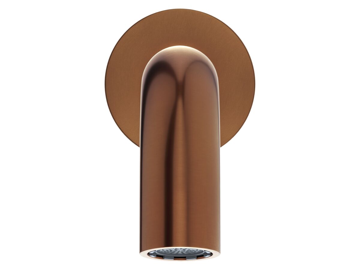 Supporting Image 2 - Mizu Drift Wall Basin/Bath Outlet Curve Spout 300mm Brushed Bronze (6 Star) Lead Free - Front
