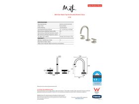 Specification Sheet - Milli Etch Basin Tap Set Brushed Nickel 6 Star)