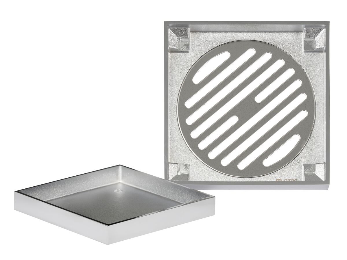 Mizu Drift Tile Insert Waste 100mm Chrome
