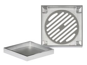 Mizu Drift Tile Insert Waste 100mm Chrome