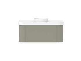 Hero - Kado Era Double Curve All Drawer 1200mm Wall Hung Vanity Centre Basin 90mm Durasein Top Wolfram Green