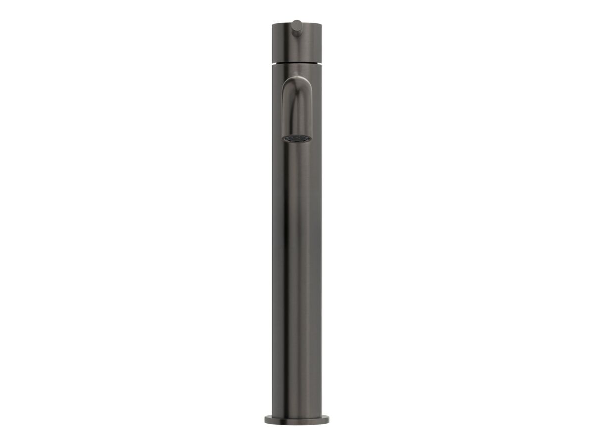 Supporting Image 2 - Mizu Drift Extended Basin Mixer Curved Spout Brushed Gunmetal (6 Star) Lead Free